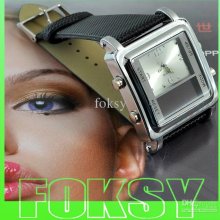 Wholesale 100pcs Pu Leather Square Womens Led Casual Wrist Watch Qua