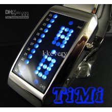 Wholesale Binary Blue Led Digital Collection Mens Watch Xmas Gift Fr