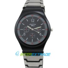 Wholesale Lot 5pcs Military Black Dial Army Sport Steel&rubber Men Wrist Watch