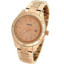 Women Fossil ES3019 Stella Stella Mini Rose Gold Tone Stainless Steel