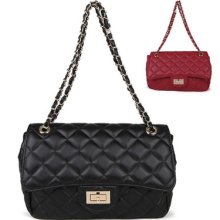 Women Lady Cute Trendy Soft Material Quilted Cross Shoulder(3202)