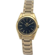 Women Seiko SYMK22 Seiko 5 Seiko 5 Gold Tone Stainless Steel Case ...