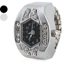 Women's Diamond Style Alloy Analog Quartz Ring Watch (Assorted Colors)