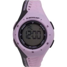 Women's Digital with Black and Pink Rubber Strap ...