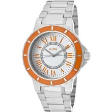 Women's Marina White Dial Orange Bezel Stainless Steel ...