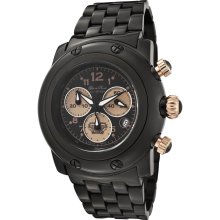 Women's Miami Chronograph Black Dial Black Ion Plated SS