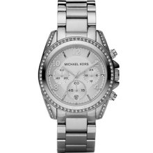 Women's Michael Kors Silver Runway Watch with Glitz