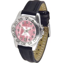 Xavier Musketeers Ladies Sport Watch with Leather Band and Mother of Pearl Dial