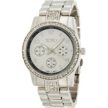 Xoxo Women's Watch Rhinestones Accent Dial Silver-tone Bracelet Watch .xo5203