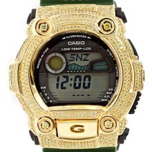 Yellow Cubic Zirconia Casio G-shock Watch G-7900-3dr Green Resin Digital Watch