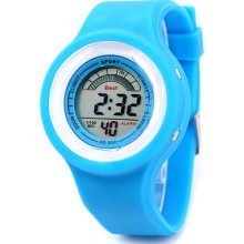 Zgo Fashion Leisure Rubber Band Digital Watch Jelly Color Wrist Watch 1pc