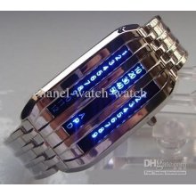 10 Pcs Stainless Steel Mens Calculator Watch Led Sport Watch Digital