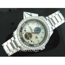 $10580 AQUA MASTER STEEL BAND 5.75CT BIG DIAMONDS