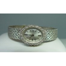 14 Karat White Gold Ladies Nastrix Diamond Watch