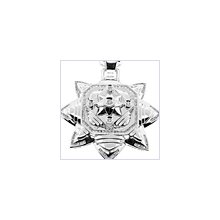 14K White Gold Mens 1.21 ct Diamond Star Pendant