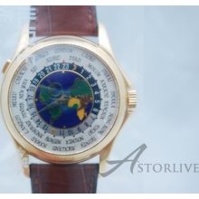 18k Yellow Patek Philippe Ref 5131 World Time CloisonnÃ© Dial Factory Sealed