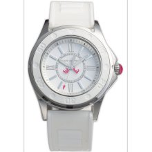 195.00 Juicy Couture 1900871 White 'rich Girl' Jelly Strap Watch