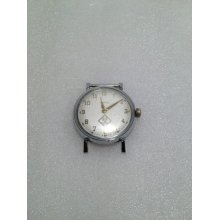 1950's Chrome Cub Scout Watch Us Time Corp Timex Wind Up, Runs, Water&dust Proof