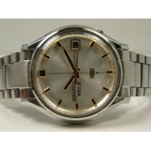 1979 Seiko 5 Weekdater 6119-7030 Watch With Bracelet.