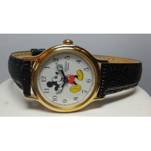 1980's Mickey Mouse Seiko Ladies Leather Watch Ref. Sfx856