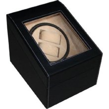 2 + 3 Black Leatherette Automatic Watch Winder & Storage Watch Bo ...