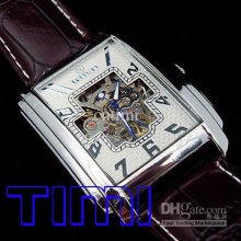 2012 Hotsale New Mens Auto Mechanical Watch Leather Freeship