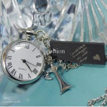 2012 Roman Numeral Pocket Watch Necklace,with Promise Of Love, Cross