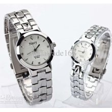 2012 Sell Like Cakes Fashion Crystal Table Lovers Watch Steel Belt W