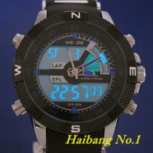 2013 Deluxe Weide Men's Analog Lcd Digital Date Dual Display Quartz Wrist Watch