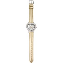 24279 Hello Kitty Ladies Diamante Heart Gold Watch