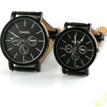 2PCS Matching his & hers watches Quatrz new style /A pair leather