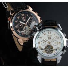 2pics/lot Luxury Mens Tourbillon Automatic Mechnical Elegant Wrist Watch watch for 2013