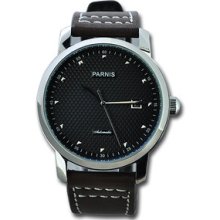 43mm Parnis Black Dial Silver Number Automatic Watch X131-a