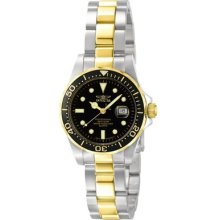 4867 Invicta Womens Two-tone Steel 18k Gold-plated Date Diver Watch