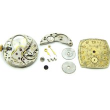 4u2fix Bulova 10ak Caliber 10 1/2 Ligne 17j Disassembled Movement W/dail No Ms