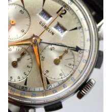 50s Gubelin Chronograph Triple Calander Watch Valjoux 72c