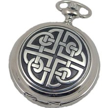 A E Williams 4811Sk Celtic Mens Quartz Pocket Watch With Chain