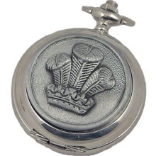 A E Williams 4855Sk Welsh Feathers Mens Mechanical Pocket Watch With Chain