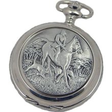 A E Williams 4865 The Hunt Mens Quartz Pocket Watch With Chain