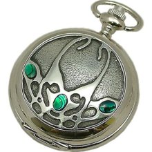 A E Williams Archibald Knox Mens Quartz Pocket Watch With Chain