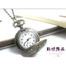 Actory Selled 10pcs/lot Quartz Pocket Watch With Necklace For Man An