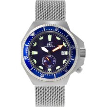 Adee Kaye Men's Stainless Steel Helium Valve Diver Watch