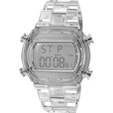 Adidas Candy Multi-Function Silver Digital Dial Clear Plastic ...