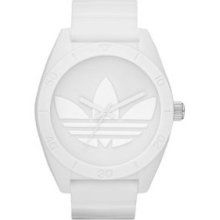 Adidas Men's & Women's Plastic Case White Rubber Mineral Watch Adh2711