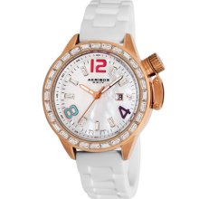 Akribos XXIV Watches Akribos XXIV Women's Crystal Swiss Quartz MOP Str