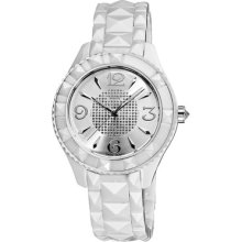 Akribos XXIV Watches Women's White Dial White Ceramic White Ceramic/Wh