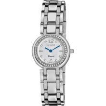 Akribos XXIV Watches Women's Impeccable White Diamond Silver Dial Stai