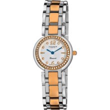 Akribos XXIV Watches Women's Impeccable White Diamond Silver Dial Two-