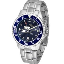 Akron Zips Competitor AnoChrome Men's Watch with Steel Band and Colored Bezel