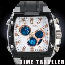 Alarm Led Diving Quartz Mens Sports Watch Day Date Xxl